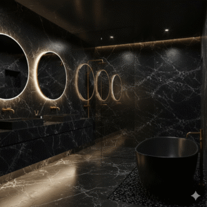 Quartz Compac Black Diamond Salle de bains